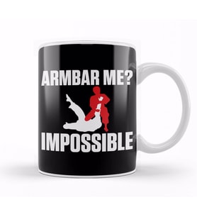 Armbar Me Impossible Funny BJJ Jiu Jitsu MMA Kupa Bardak Porselen