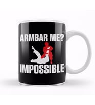 Armbar Me Impossible Funny BJJ Jiu Jitsu MMA Kupa Bardak Porselen
