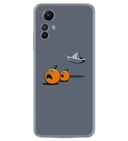 Xiaomi Redmi Note 12S Kılıf Resimli Desenli Baskılı Silikon Orange Escape 1374