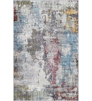 Eliana Home Baskılı, Yıkanabilir Kaymaz Taban Salon Halısı LNA0194-SD382 100x150 cm (Mavi)