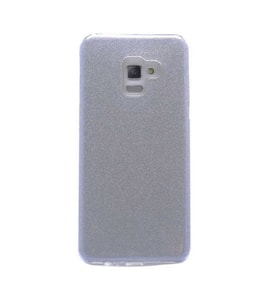 Samsung Galaxy A8 2018 Uyumlu Kılıf Zore Shining Silikon (Gümüş)