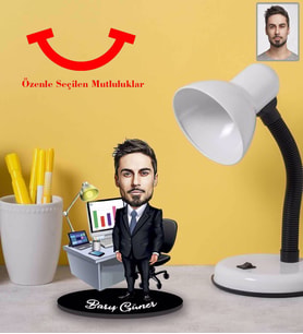 Kişiye Özel Öğretmen Karikatürlü 3mm Şeffaf Pleksi Akrilik Biblo Bay-15