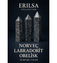 Sertifikalı Norveç Labradorit Larvikit Obelisk Kazık – Zihni Güçlendiren Doğal Enerji Sütunu