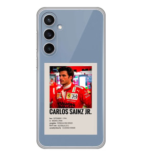 Samsung Galaxy S23 FE Uyumlu Carlos Sainz Desenli Şeffaf Telefon Kılıfı