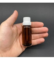 20 cc Fırçalı Cam  Şişe - Amber - 20 ml Kilitli Kapaklı Fırçalı Cam Şişe  x 3 Adet (Kahverengi)
