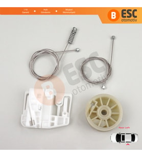 Renault Megane MK2 2002-2008 4/5 Kapı 8200028070 İçin Arka Sol Kapı Cam Kriko Tamir Seti