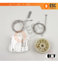 Renault Megane MK2 2002-2008 4/5 Kapı 8200028070 İçin Arka Sol Kapı Cam Kriko Tamir Seti