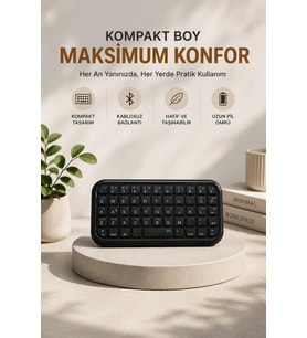 Kablosuz Mini Bluetooth Klavye Telefon Tablet PC Uyumlu