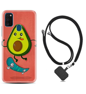 Samsung M21 M22 M23 M30 M31S M32 Kılıf Boyun Askılı Silikon Avokado Skate 1741