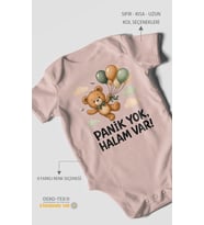 Panik yok, halam var! Kısa Kollu Bebek Body %100 Pamuk