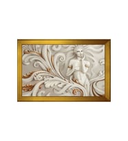 Kadın Motifli Kanvas Tablo 50 x 70 cm Gold Çerçeve