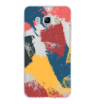 Samsung Galaxy J5 2016 Kapak Brush Stroke Tasarımlı Şeffaf Silikon Kılıf