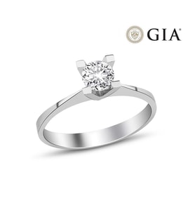 0.35 Karat E vs2 GIA Sertifikalı Tektaş Yüzük