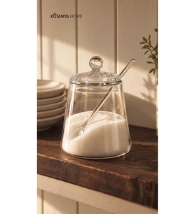 Efsane Cam Kaşıklı Şekerlik 450 Ml