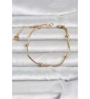 Periboia 316L Çelik Gold Renk Top Zincirli Kadın Bileklik - TJ-BB8393