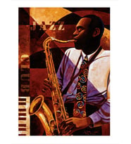 Jazz Temalı Dekoratif Mdf Tablo
