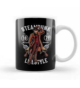 Steampunk Lifestyle Kupa Bardak Porselen