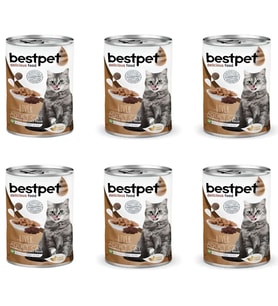 Bestpet Ciğerli Soslu Yetişkin Kedi Konservesi 400 gr 6'lı Paket