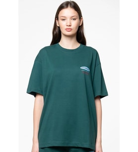 Soon To Be Announced Essentials Oversize Unisex T-shirt Unisex Pamuklu Oversize Tişört Yeşil