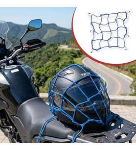 Kask Esnek Motosiklet Kask ve Bagaj Filesi – Kask Sabitleyici Plastik Kancalı Taşıma Ağı 35x35 cm