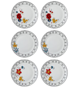 The Mia Fiore Servis Tabağı 6 Kişilik (Çok Renkli)