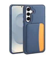 Samsung Galaxy A56 Uyumlu Kılıf Kartlıklı Zore X-Kart Silikon Kapak (Lacivert)