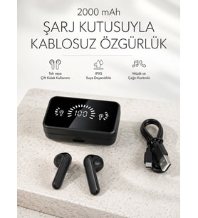 Bluetooth 5.1 Destekli bluetooth kulaklık – ANC ve Stereo Sesli