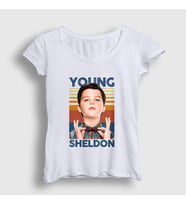 Presmono Kadın Beyaz Dizi Young Sheldon Cooper T-Shirt 507953tt