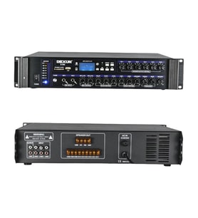 Dexun D-500 Usb Sd Kart Bluetooth 350-700 W 6 Bölgeli Amfi 3 Aux 3 Mikrofon Giriş Trafolu Mixer Anfi