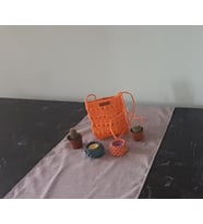 Ayla Karakılçık El örgüsü Askılı Mini Çanta