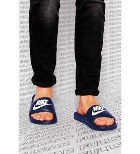 Nike Futura Benassi Slide Hard Blue Unisex Tek Bantlı Tek Bantlı Lacivert