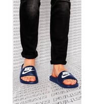 Nike Futura Benassi Slide Hard Blue Unisex Tek Bantlı Tek Bantlı Lacivert