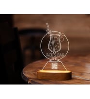 BK Gift Restoran & Cafe & Barlara Özel Led Lamba QR Kod Menü, Işıklı QR Menü, QR Kodlu Masa Dekoru, Işıklı Pleksi Biblo-21