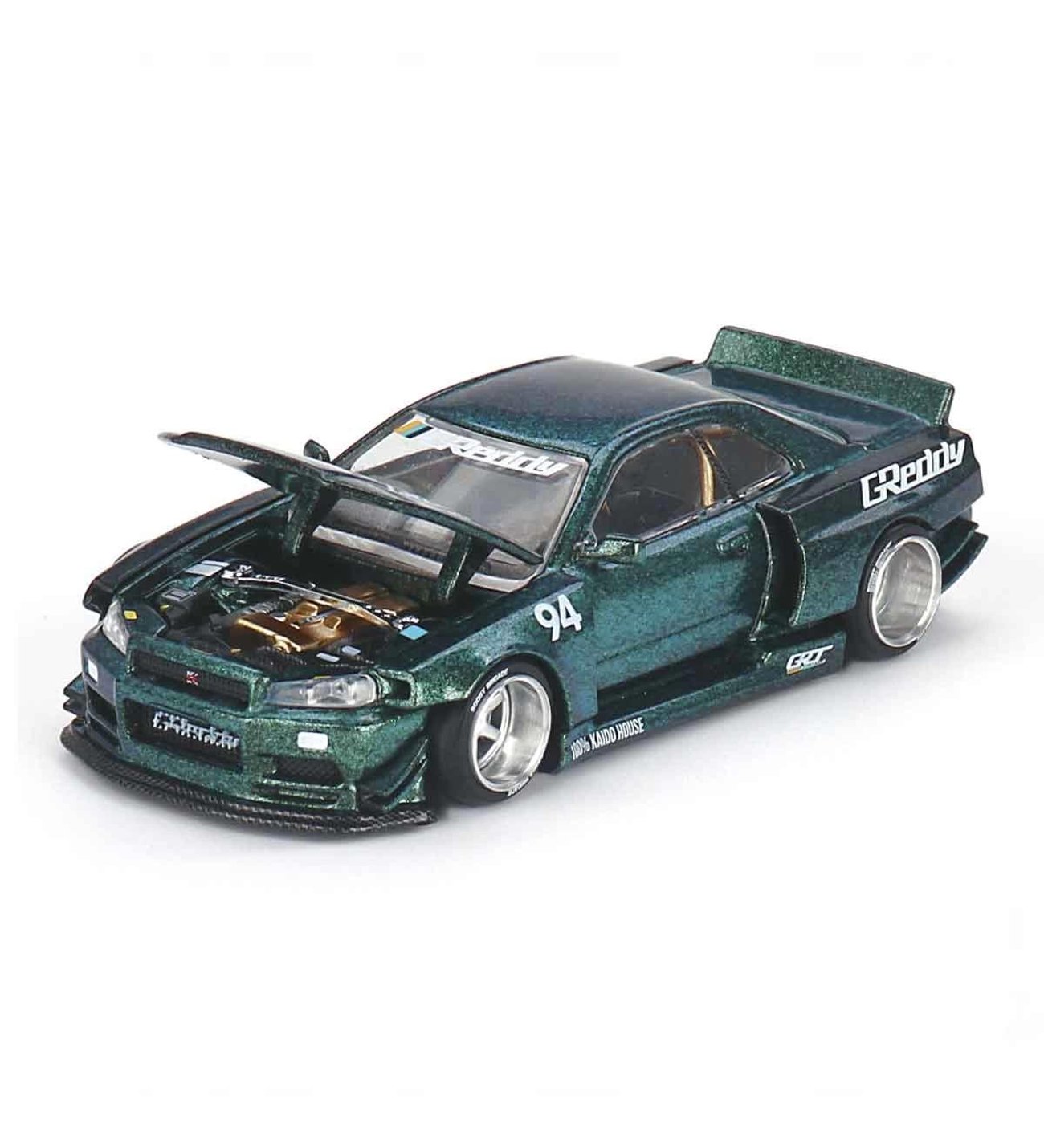 Mini GT 1:64 Nissan Skyline GT-R (R34) Kaido WorTMS GReddy V1