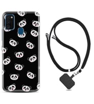 Samsung M21 M22 M23 M30 M31S M32 Kılıf Boyun Askılı Silikon Panda Suratları 1773