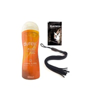 Durex Play 2si1 Arada Ylang Ylang Baştan Çıkartmaya & Kayganlaştırmaya Jel 200 ml + Siyah Püsküllü Deri Kırbaç + Hediye