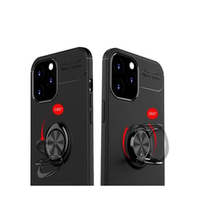 Pilelistore   iPhone 12 Pro Max Kılıf Range Yüzüklü Silikon - Siyah-Gold