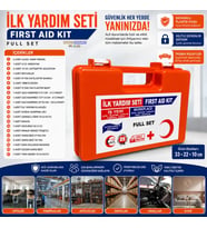 Full Set İlk Yardım Çantası – İş Yeri, Ofis, Fabrika, Araç ve Ev İçin Acil Yardım Seti (1ADET)
