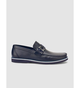 %100 Hakiki Deri Lacivert Erkek Loafer