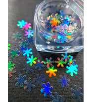 Şekilli Folyo Kar Tanesi - Kış Temalı Nail Art Tırnak Süsleme Pulu