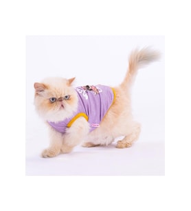 Pawstar Kedi ve KÜÇÜK Köpek T-Shirt Plum Lazy L Sırt33cm Göğüs46cm Boyun30cm