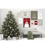 Çerçeveli Yeni yıl Seti Yılbaşı Seti Mdf Tablo Seti Noel Set Ahşap Çerçeve Seti