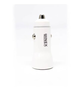 Winex W001 USB A Çift Çıkışlı 3.1A Araç Şarj Aleti Beyaz