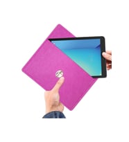 Fuşya Renk Tablet Taşımaya Uygun El Çantası (Siyah)