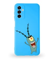 Samsung Galaxy A04s Uyumlu Lansman Kılıf Altı Kapalı İçi Kadife   Plankton Tasarımlı  Kapak (Şeffaf)