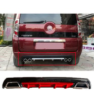 Fiat Fiorino Kırmızı Difüzör Çiftli Kare Egzoz Görünümlü D Tip Difizör