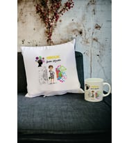 Psikolog Kupa Bardak ve Yastık Set 003 (Beyaz)