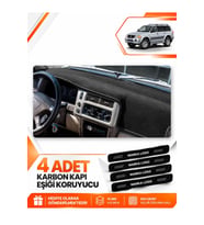 MITSUBISHI MONTERO SPORT (1996-2009) Uyumlu Ön Torpido Koruma Kılıfı Halısı - Siyah