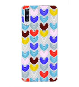 PrintiFy Samsung Galaxy A70s ile Uyumlu 1mm Slim Fit Water Color 1 Baskılı Şeffaf  Kılıf