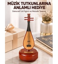 Enstrüman Figürlü Melodi Çalan Dekoratif Müzik Kutusu